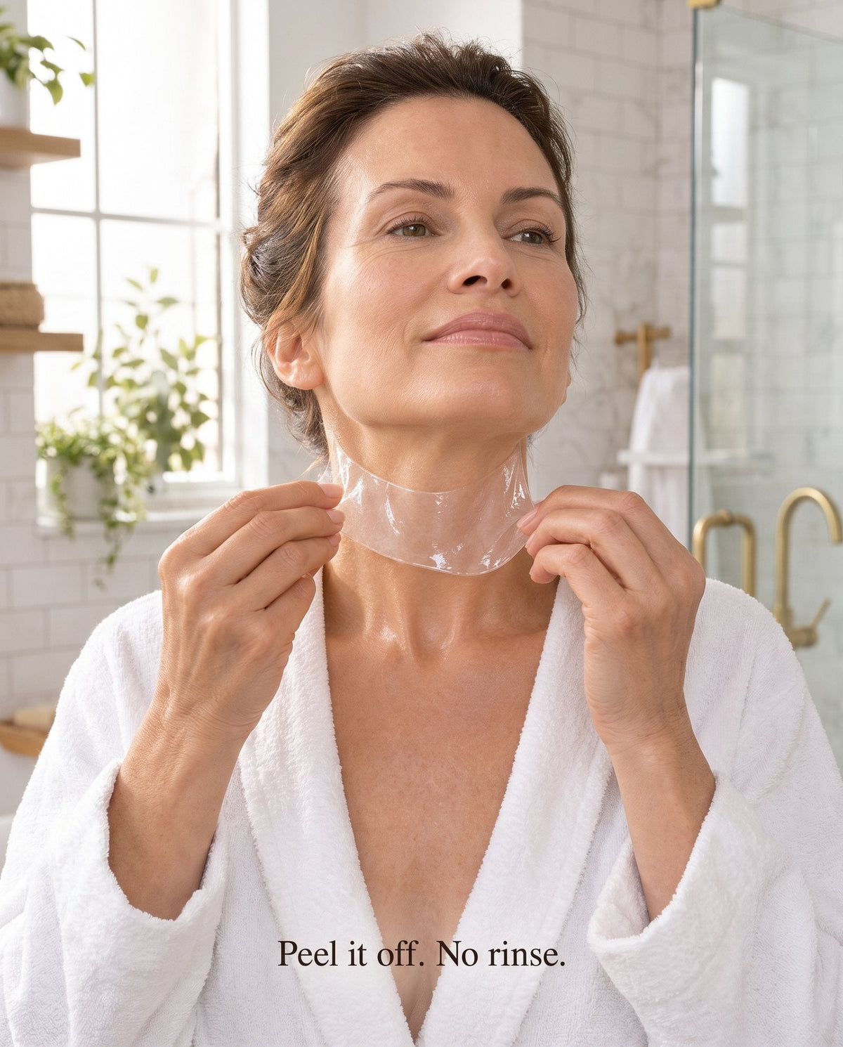 Peeling off the neck piece in the morning